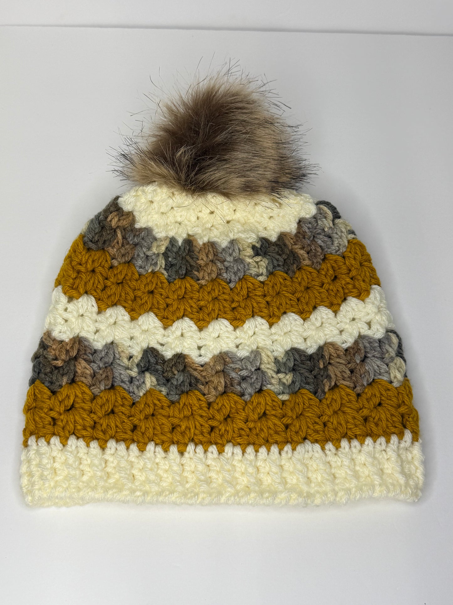 Cream/Gold/Neutral Beanie