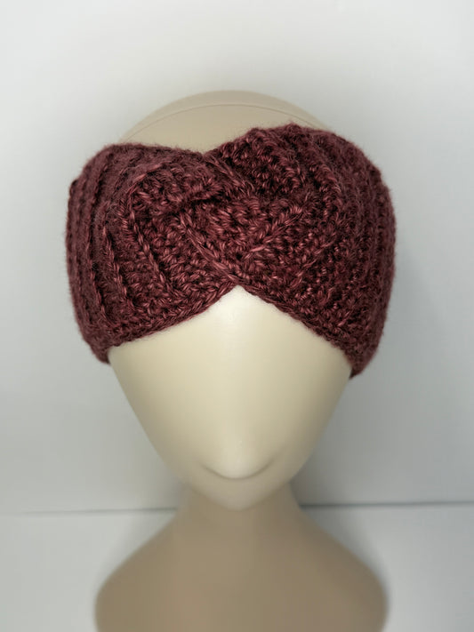 Wine Twisted Earwarmer