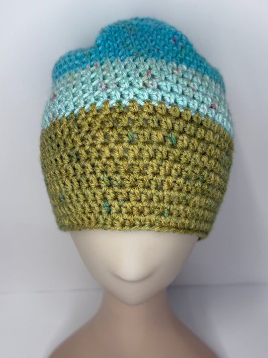 Speckled Blue & Green Beanie