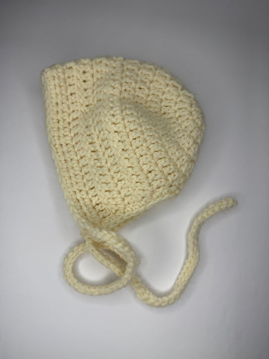 Cream Newborn Bonnet