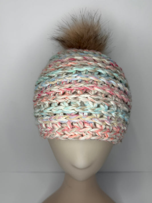 Cotton Candy Chunky Beanie