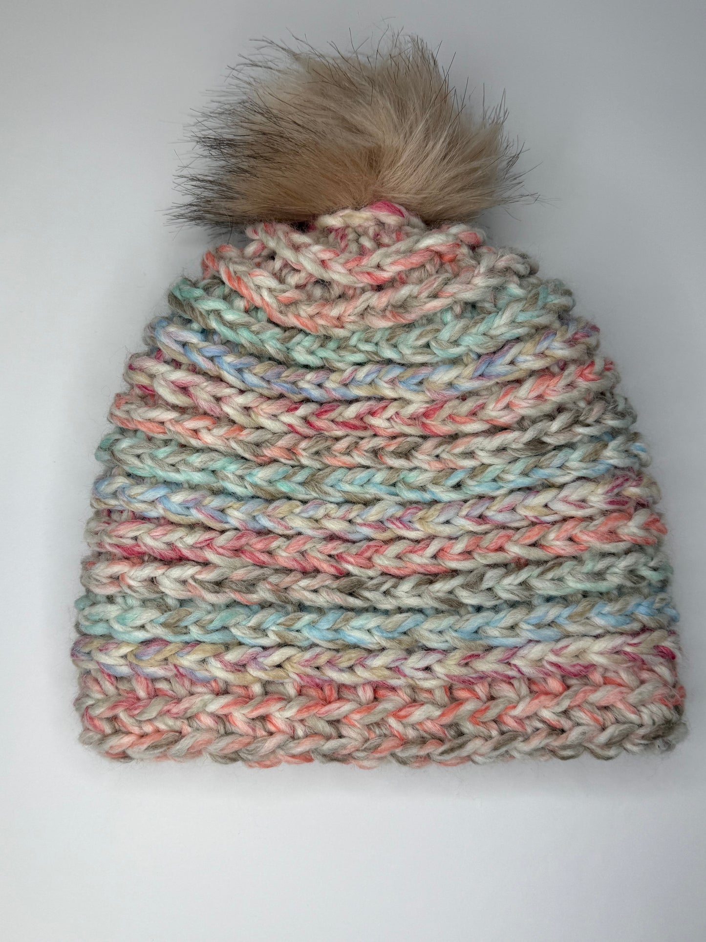 Cotton Candy Chunky Beanie