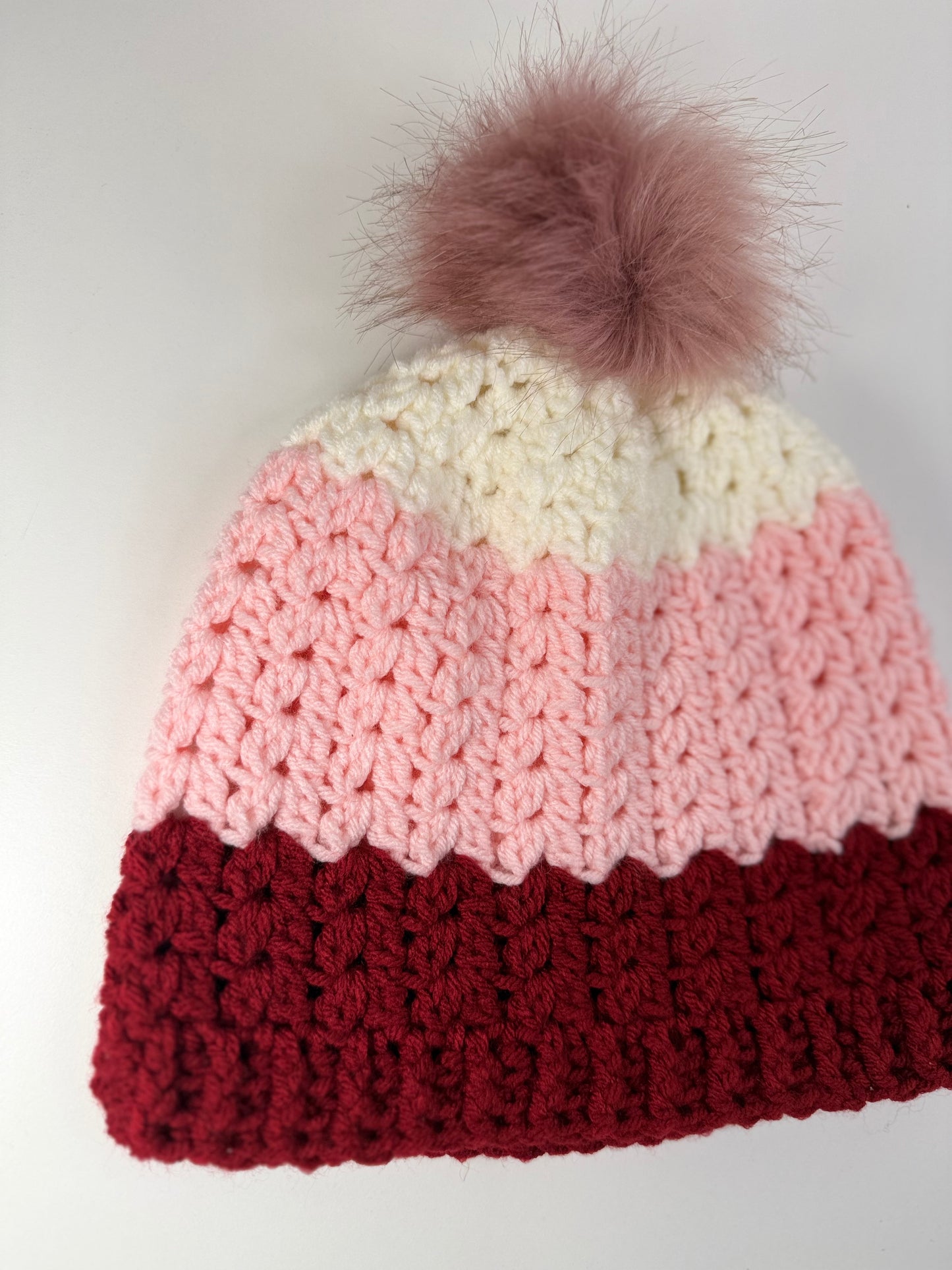 Pink White Red Hat