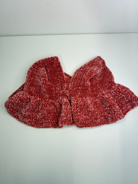 Crochet Velvet Ruffle Top
