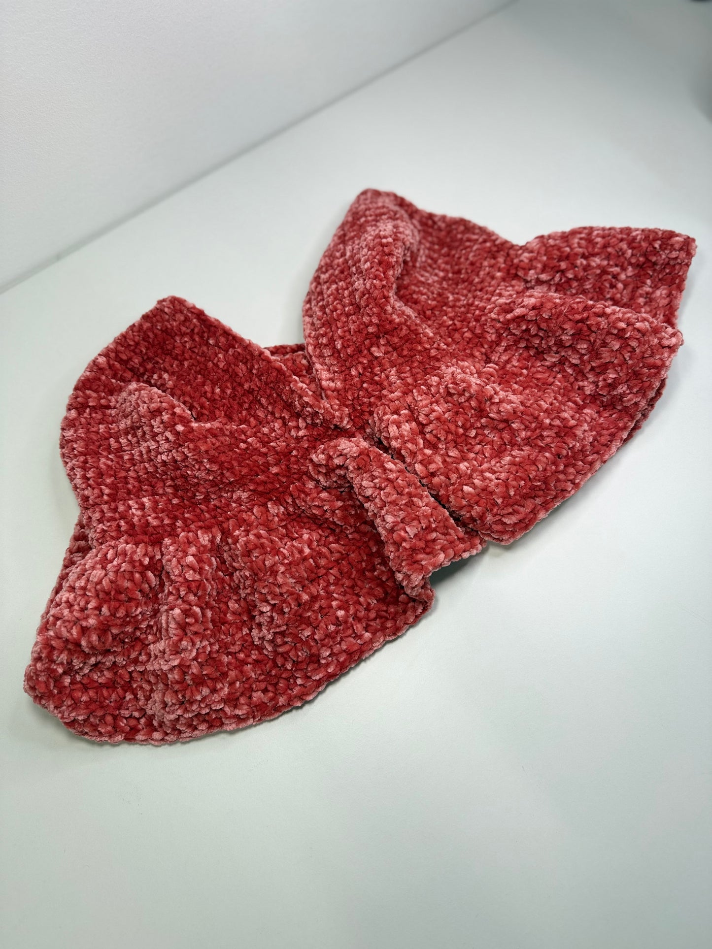 Crochet Velvet Ruffle Top
