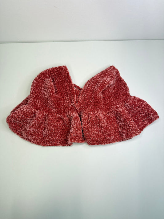 Crochet Velvet Ruffle Top