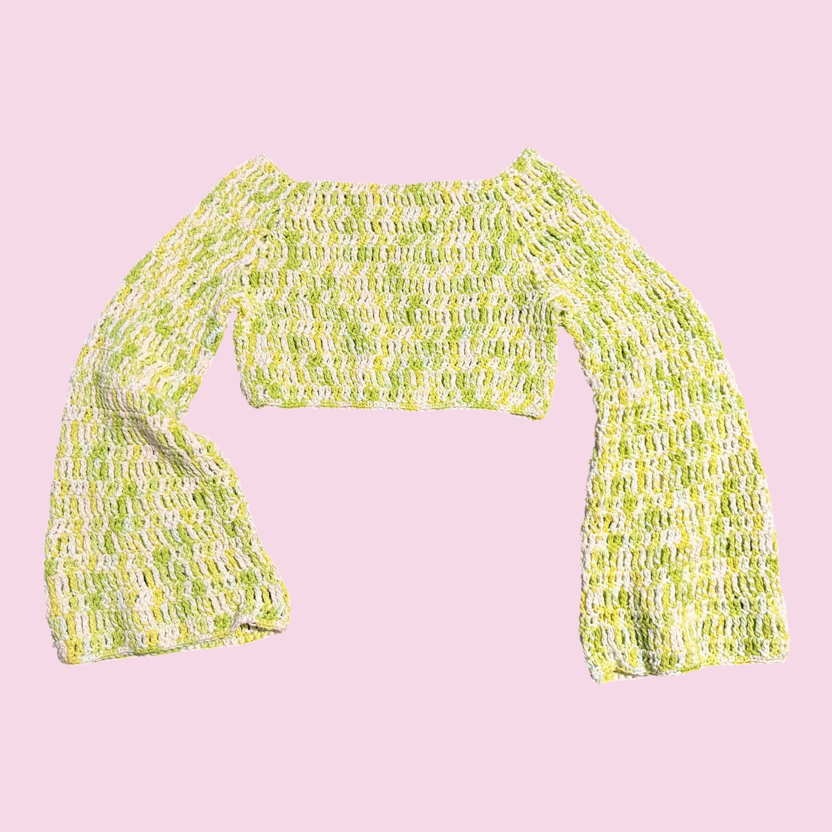 Mesh Crop Top w/ Sleeves