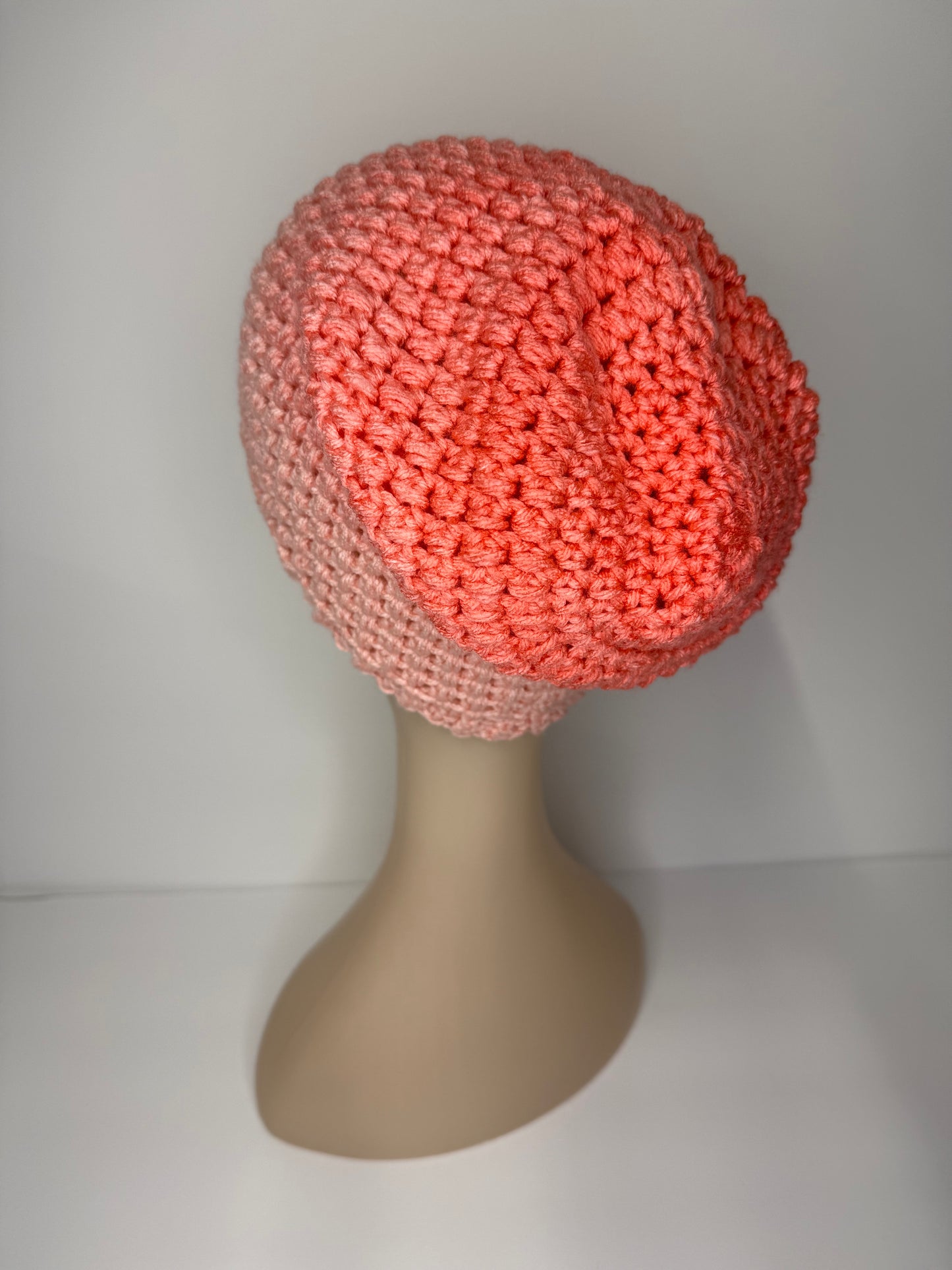 Pink/Coral Ombre Slouchy Beanie
