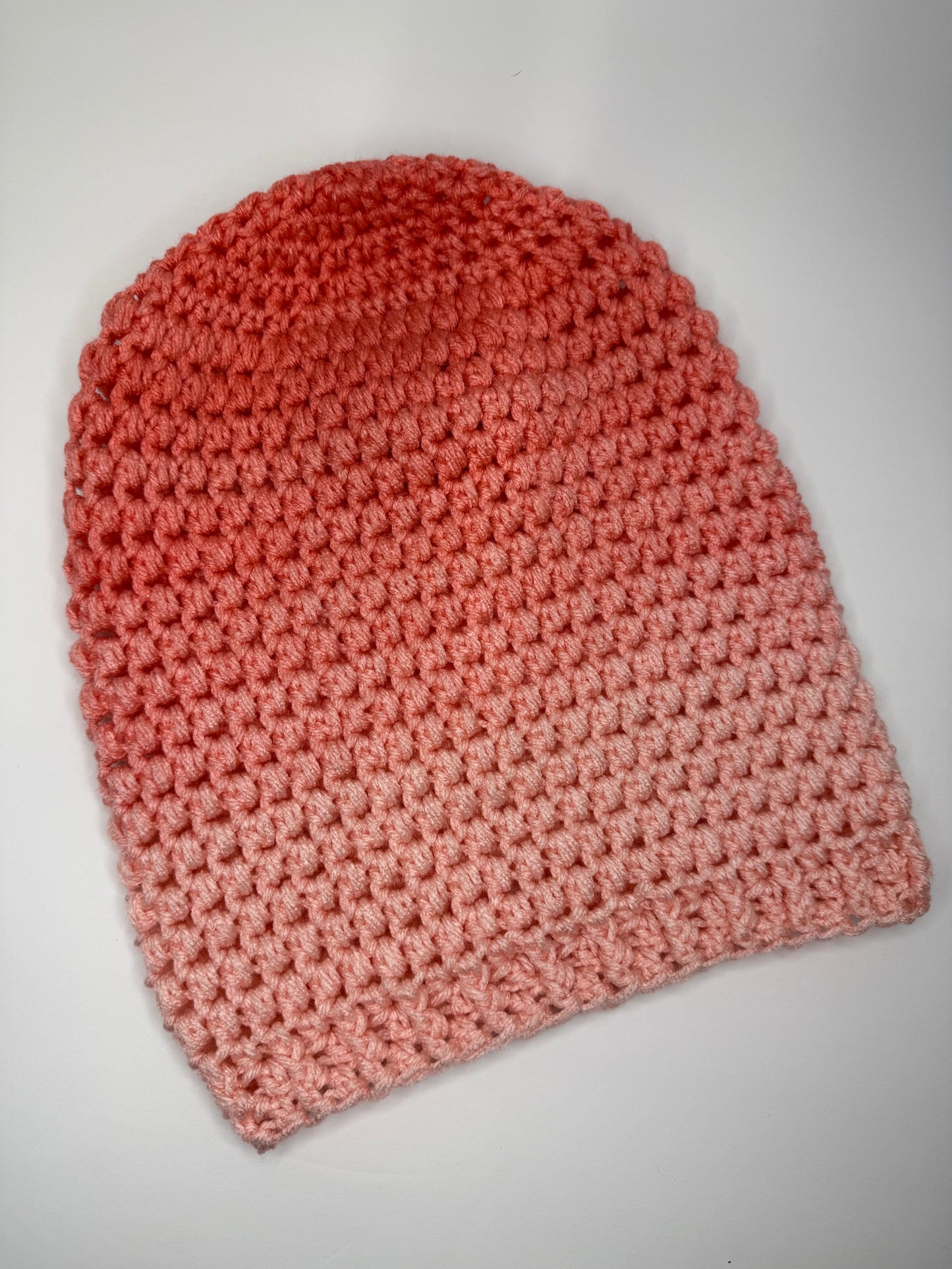 Pink/Coral Ombre Slouchy Beanie
