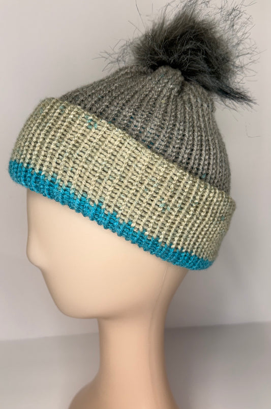 Double Layer Knit Reversible Beanie