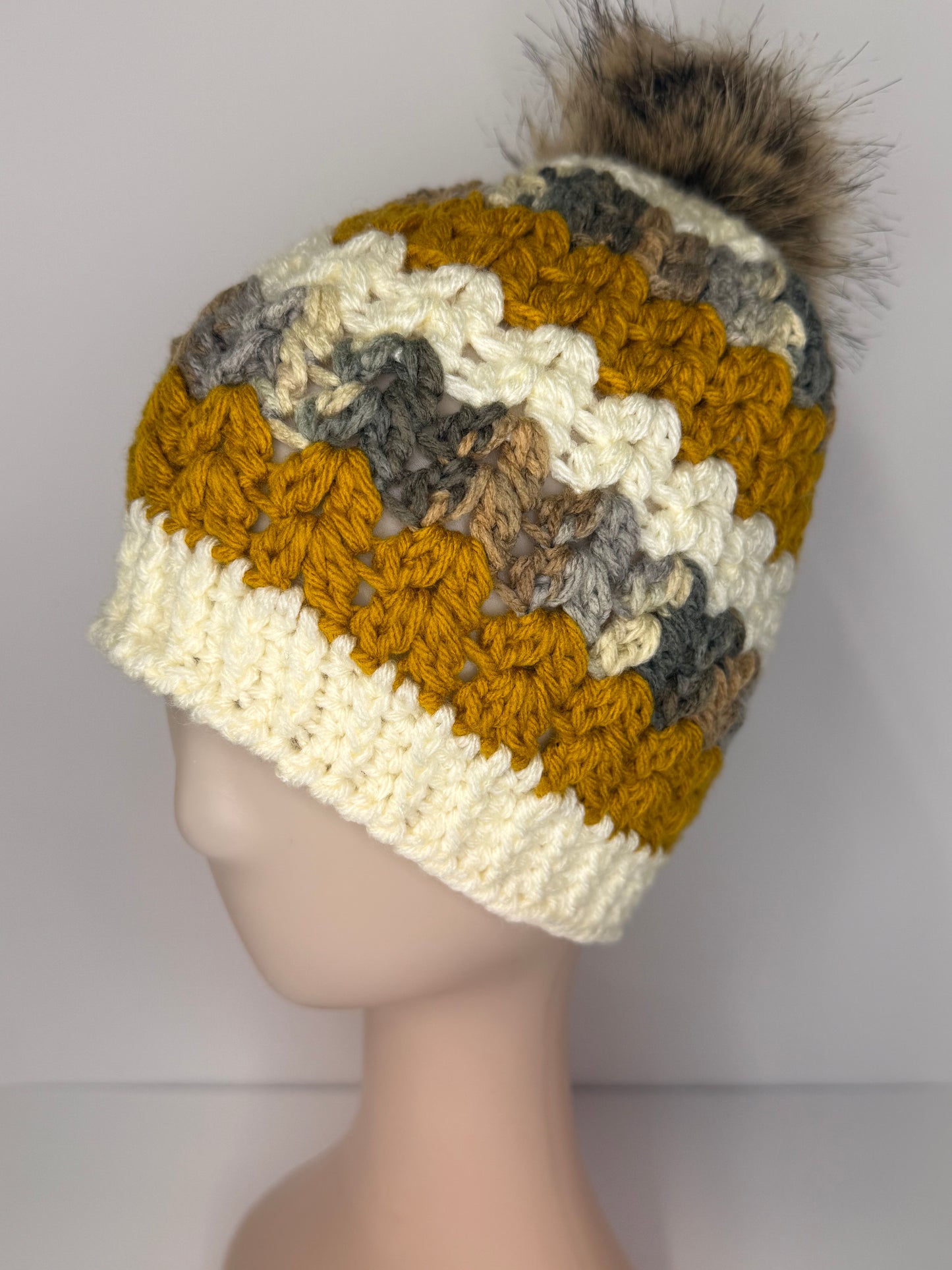 Cream/Gold/Neutral Beanie