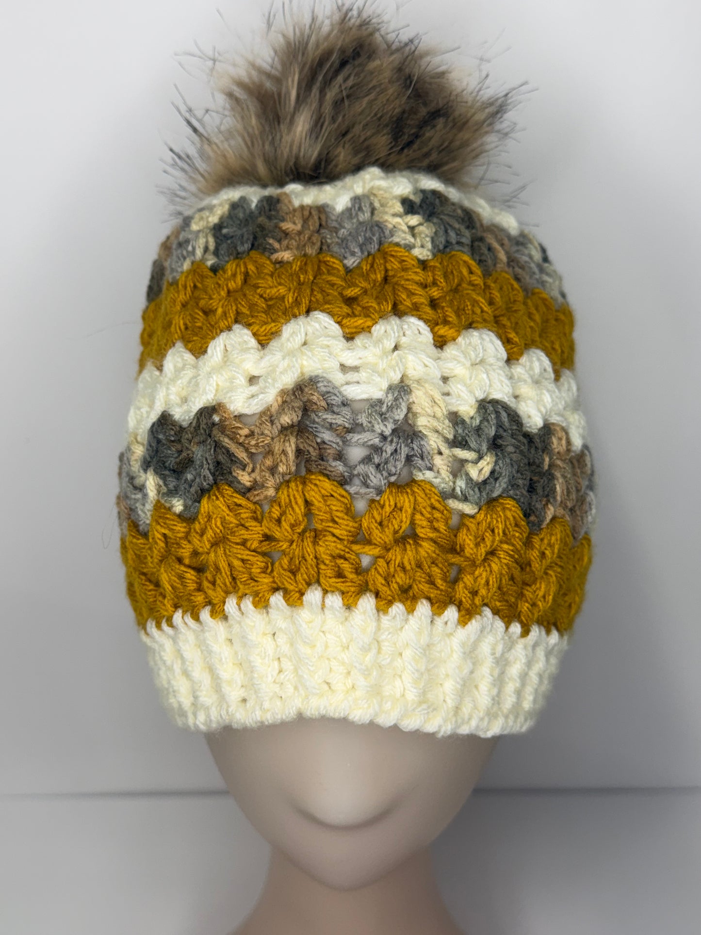 Cream/Gold/Neutral Beanie