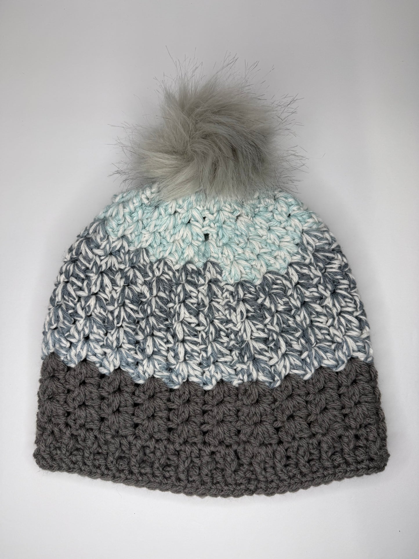 Grey & Blue Beanie