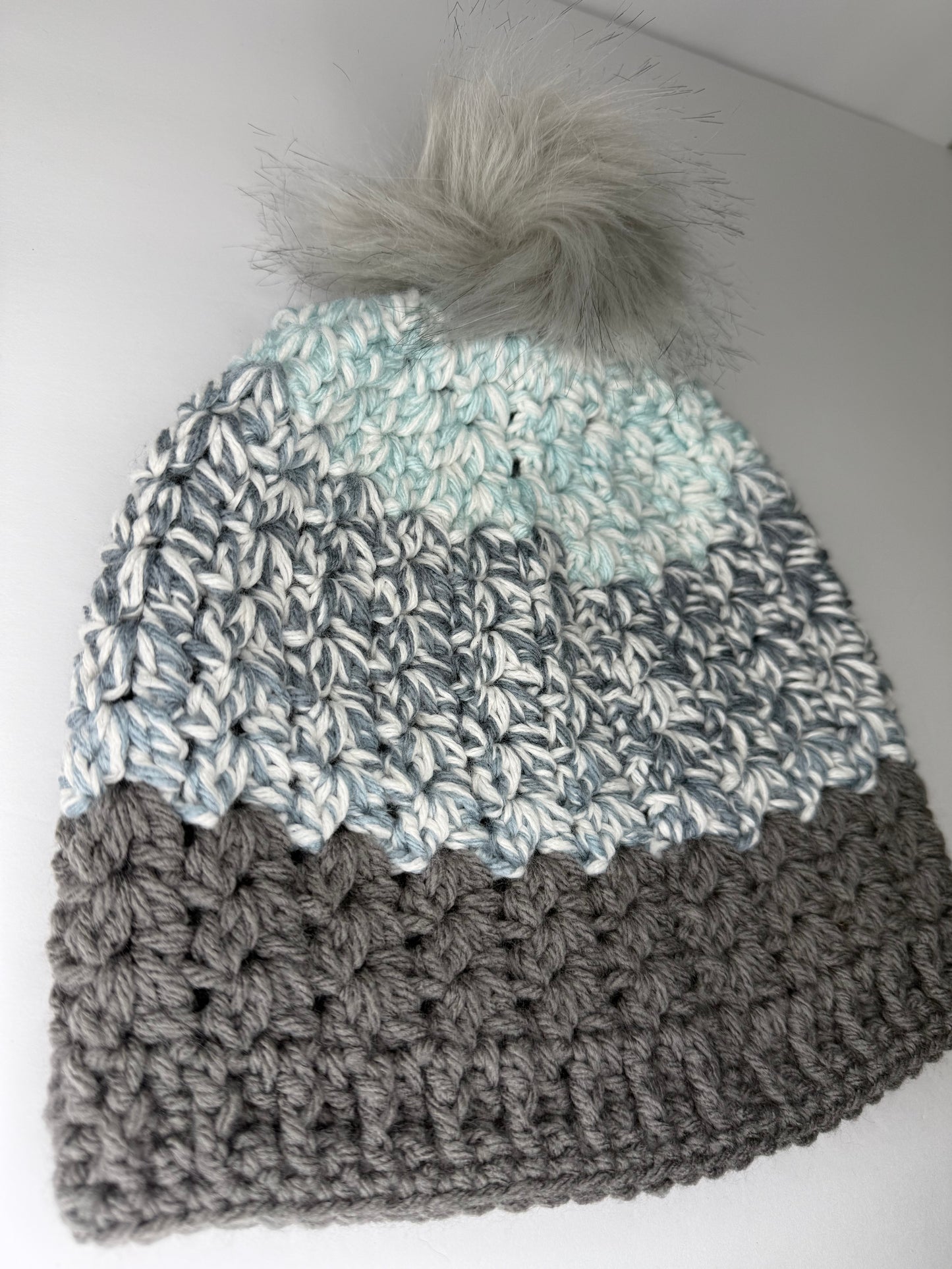 Grey & Blue Beanie