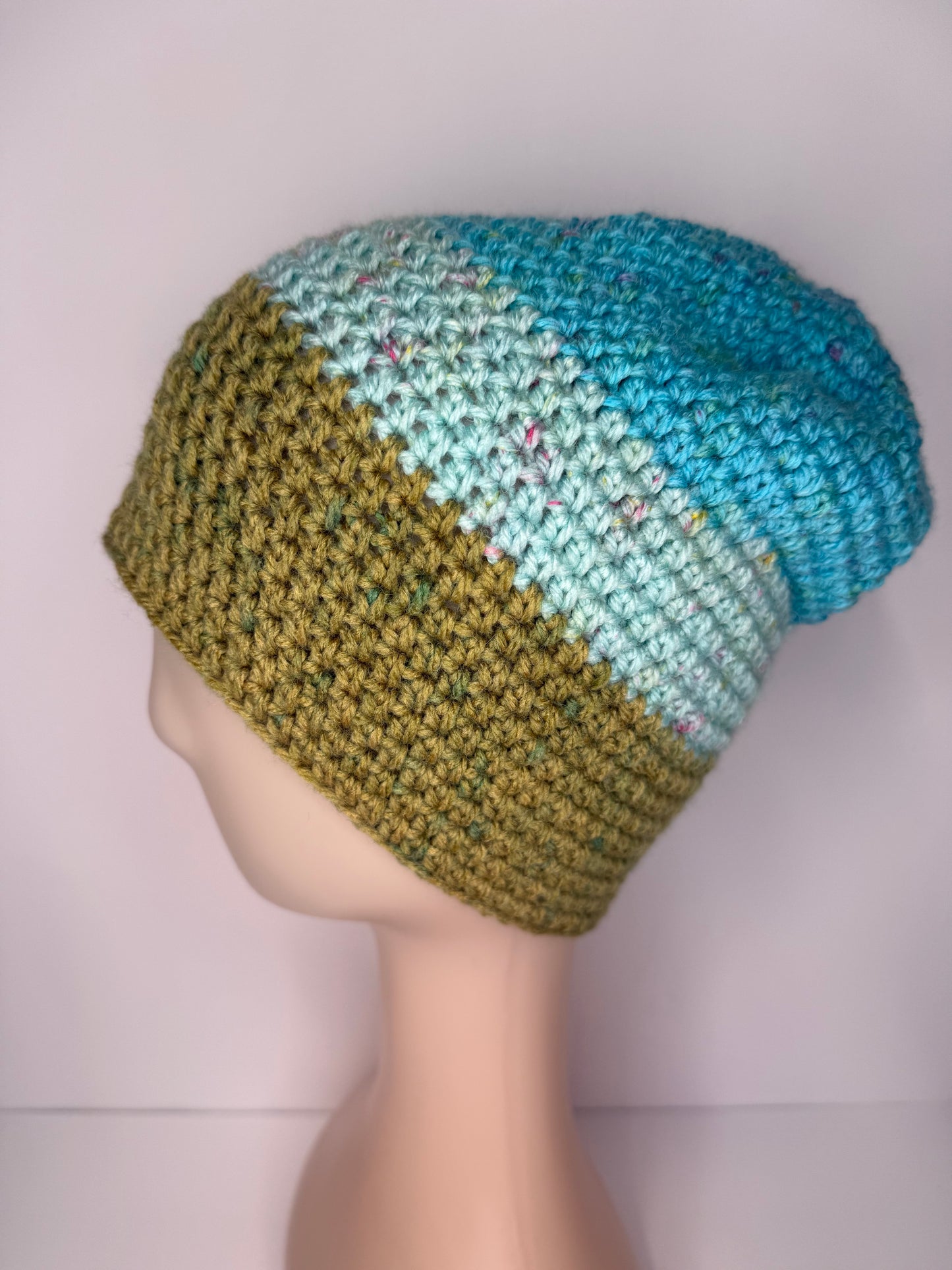 Speckled Blue & Green Beanie