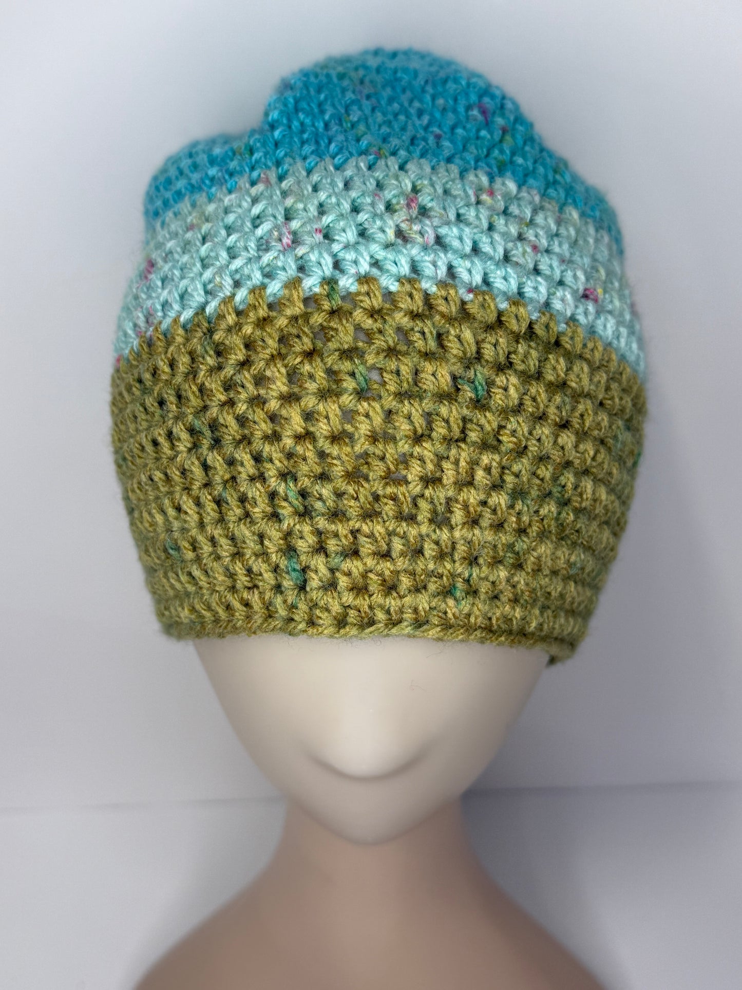 Speckled Blue & Green Beanie