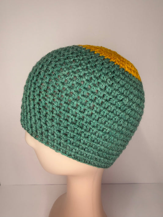 Basic Green Yellow Beanie