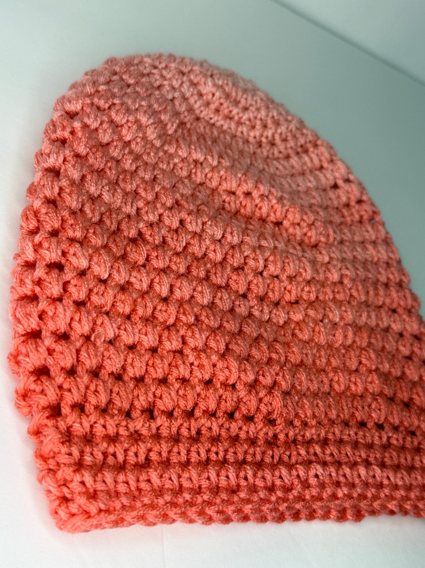 Coral Slouchy Beanie