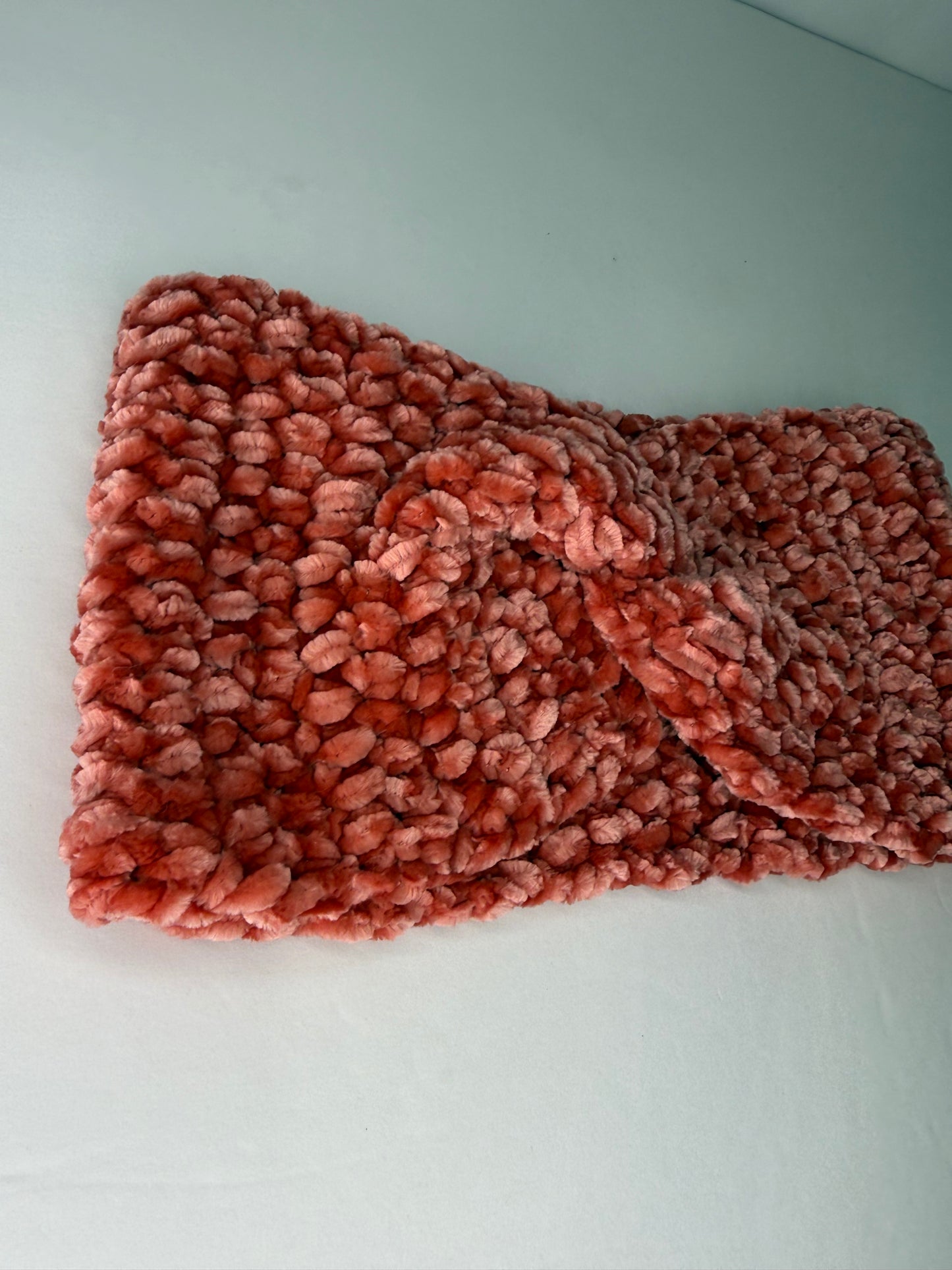Coral Velvet Earwarmer