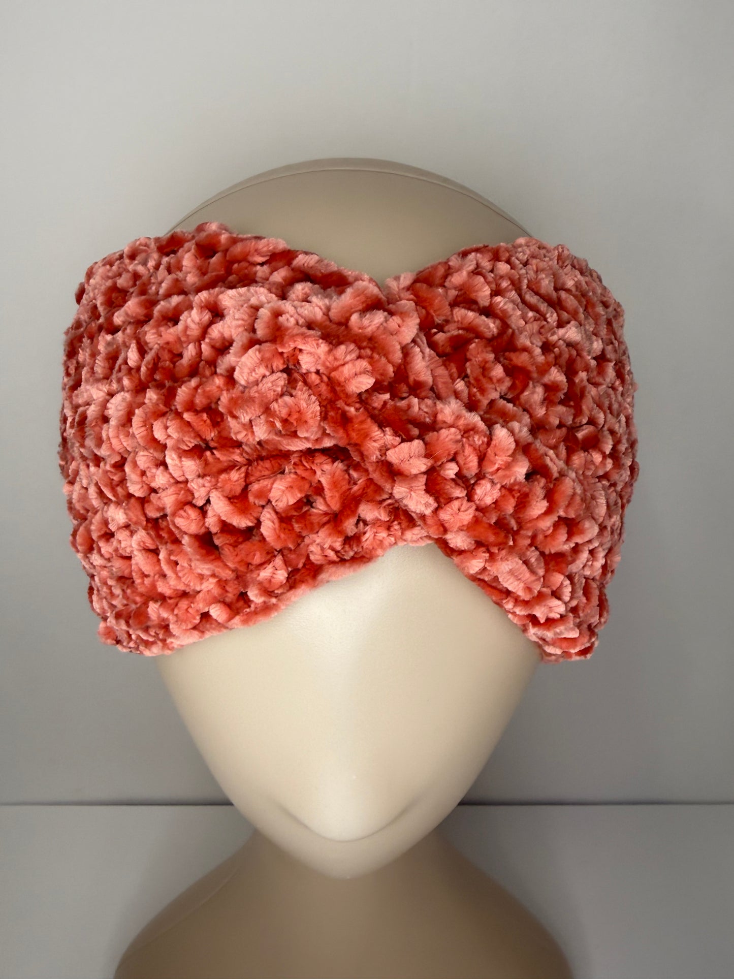 Coral Velvet Earwarmer