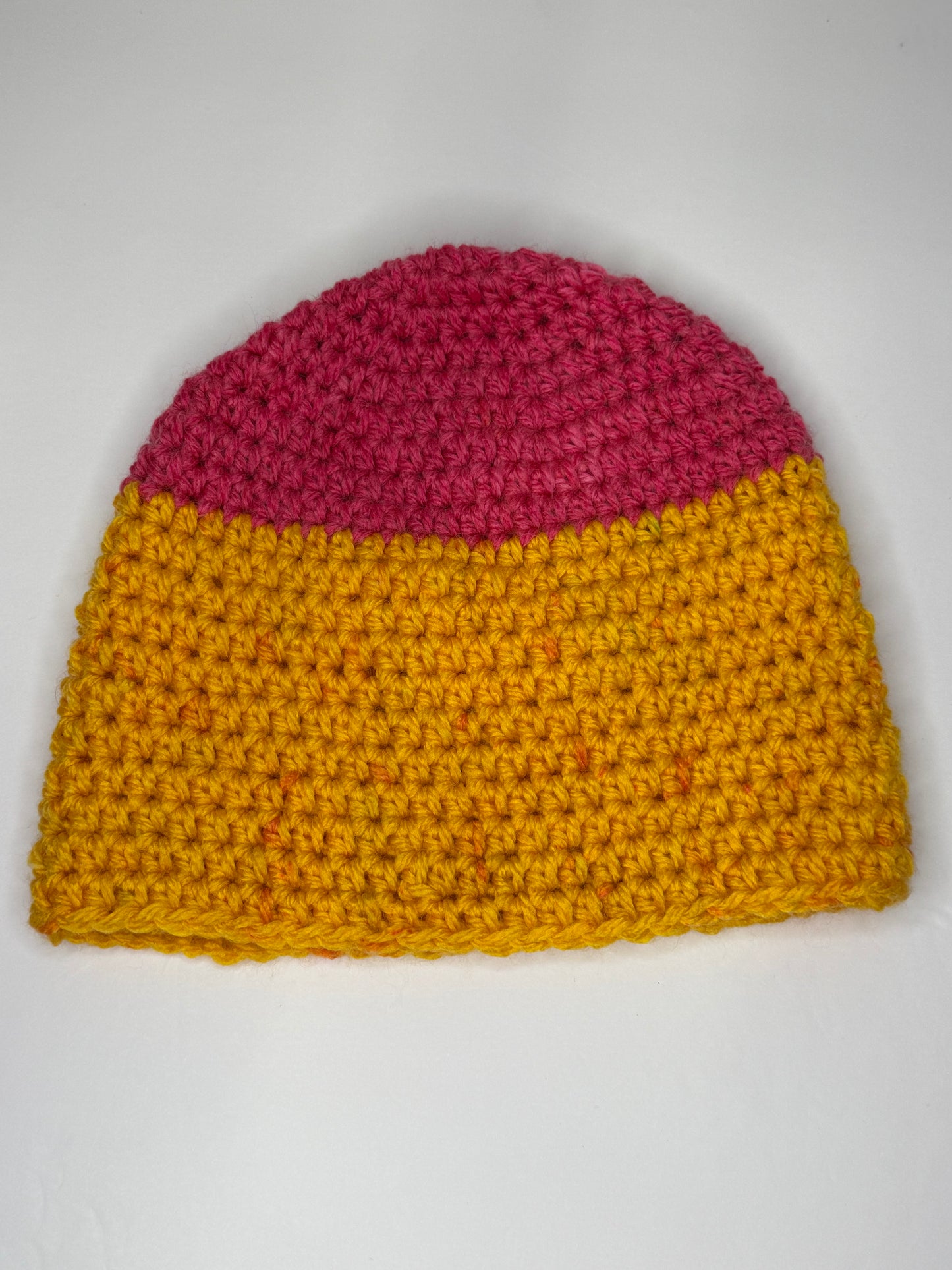 Golden Yellow & Pink Beanie