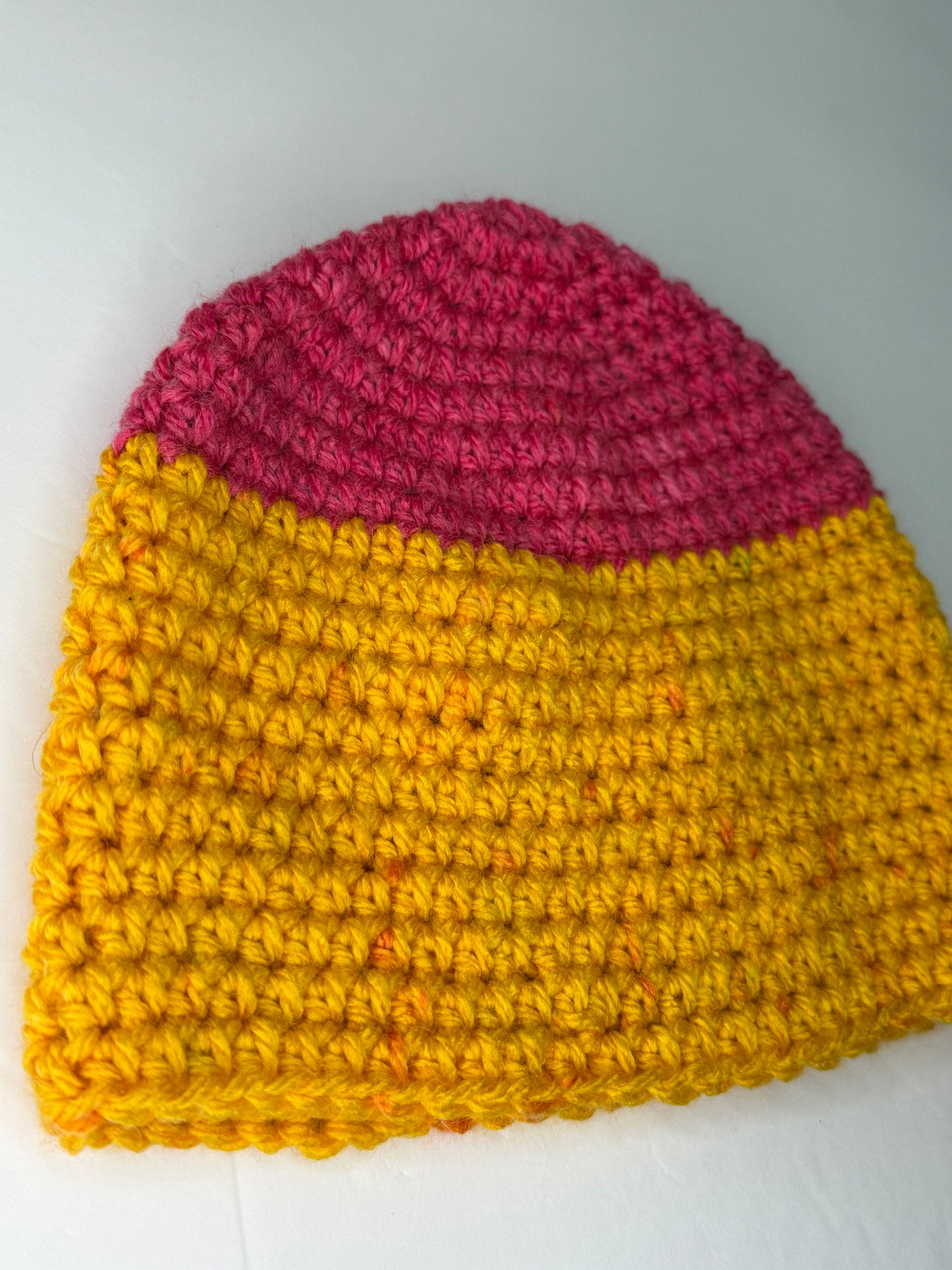 Golden Yellow & Pink Beanie