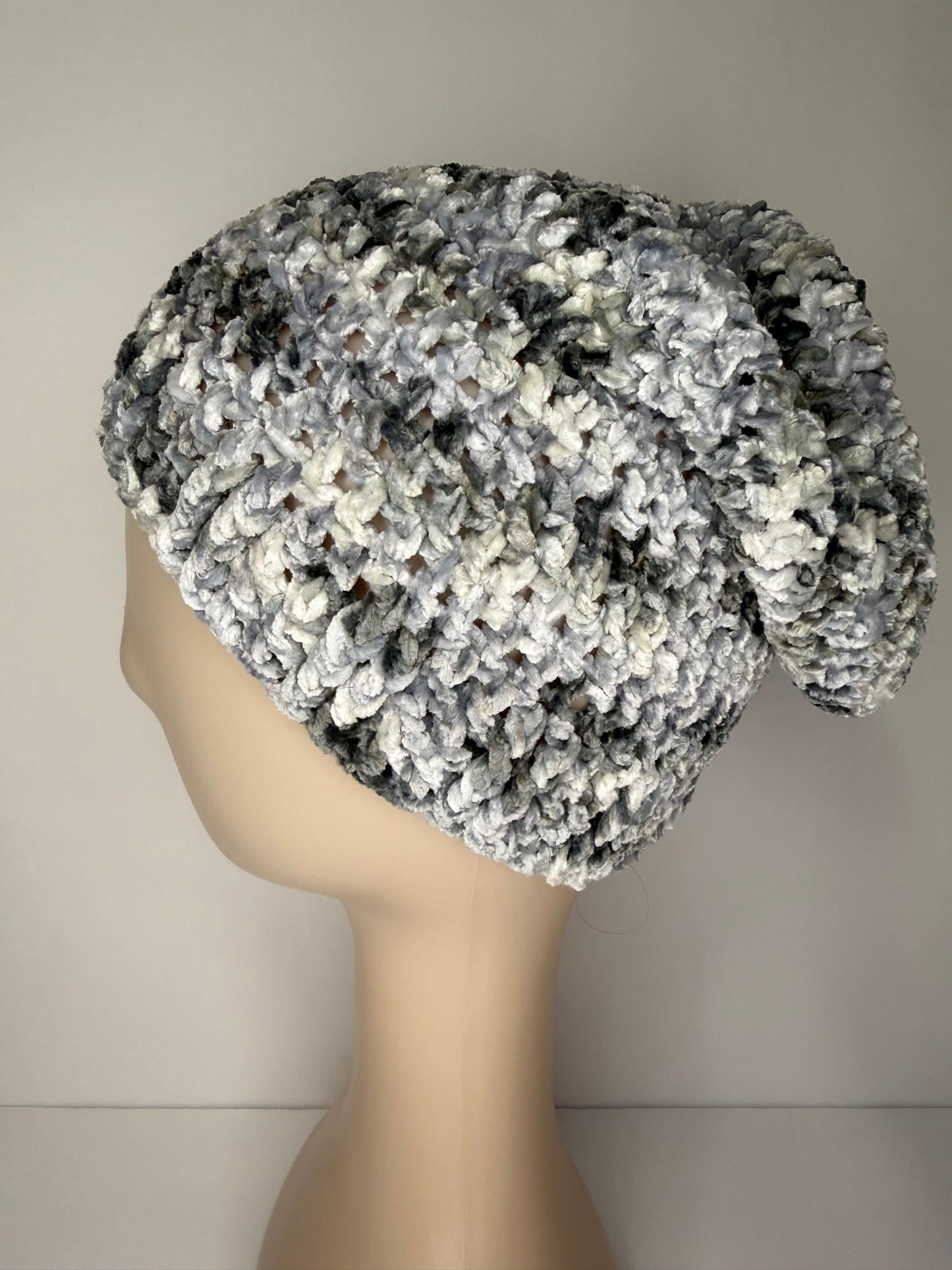 Shades of Grey Velvet Beanie