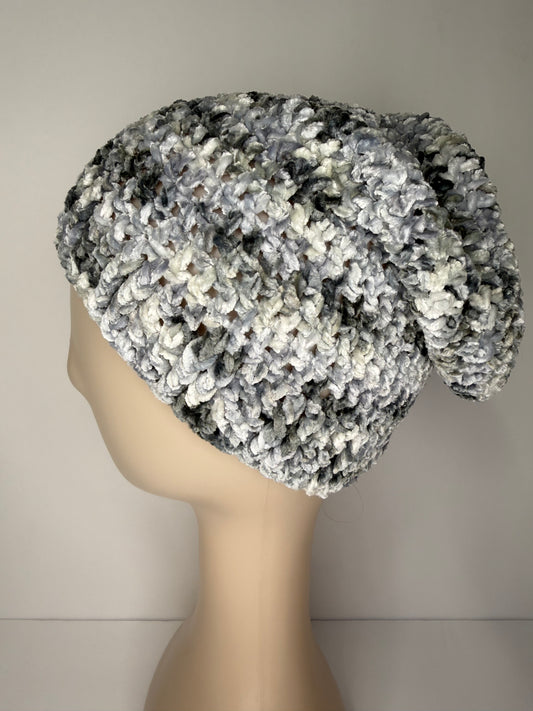 Shades of Grey Velvet Beanie