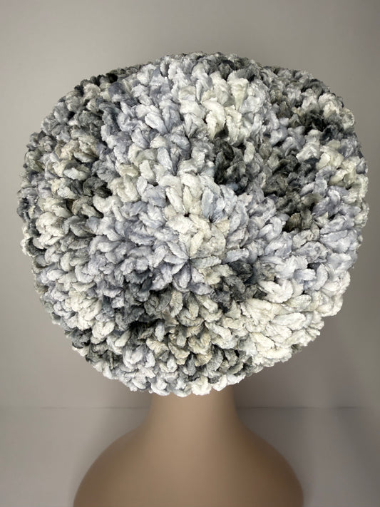 Shades of Grey Velvet Beanie