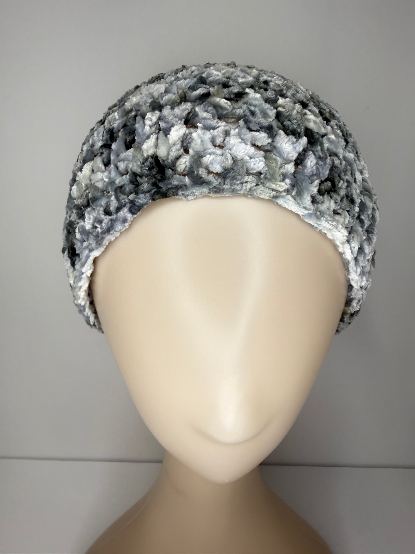 Shades of Grey Velvet Beanie