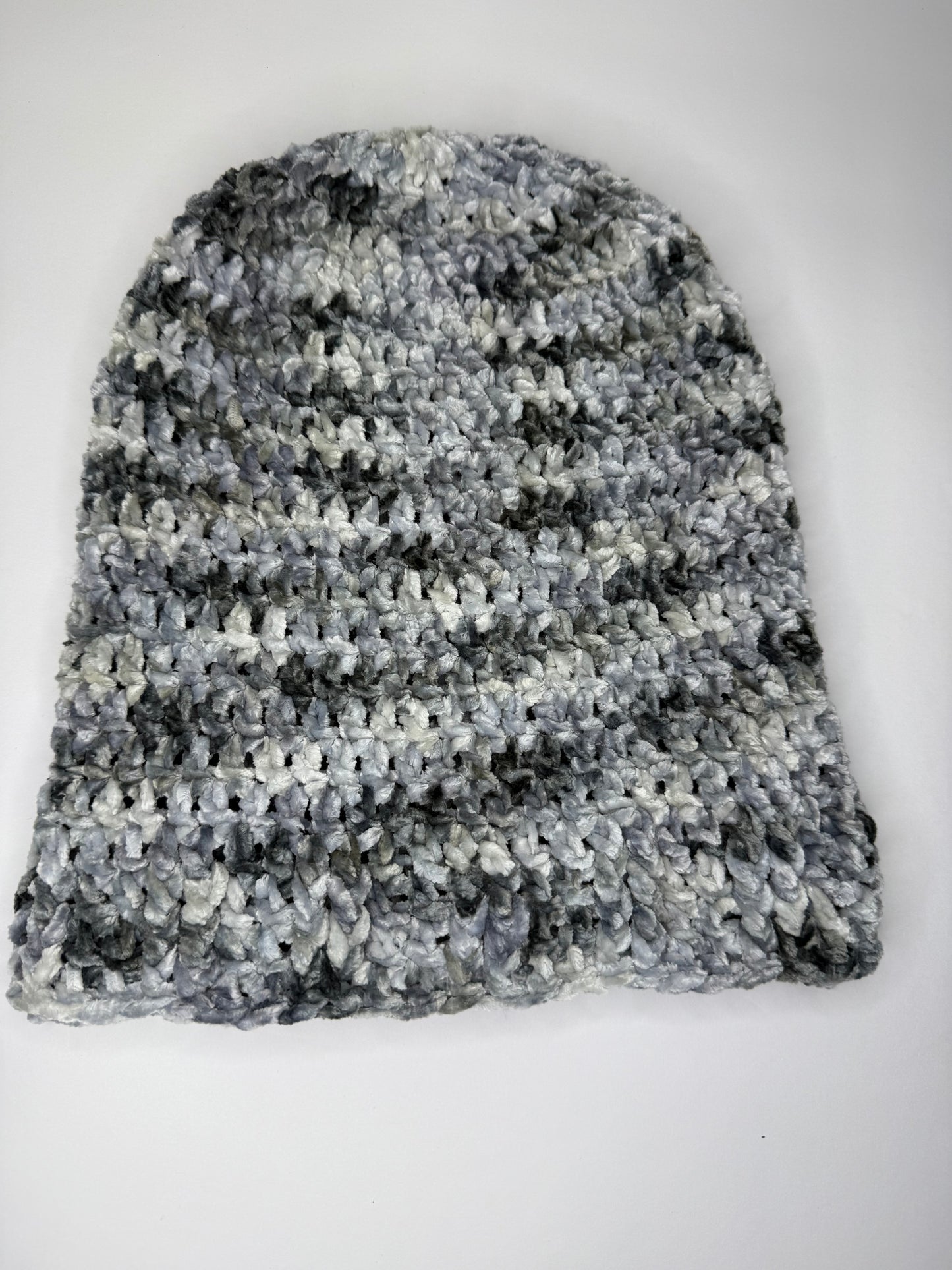 Shades of Grey Velvet Beanie