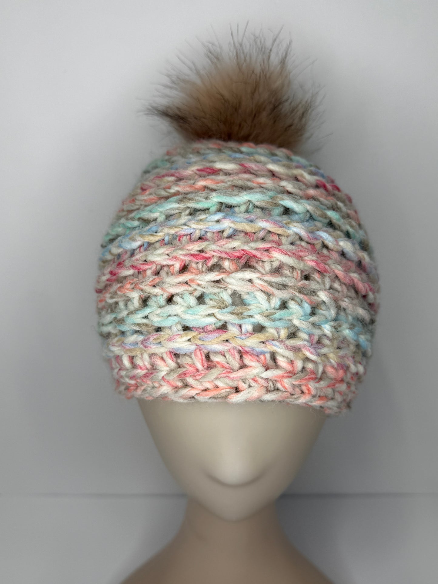 Cotton Candy Chunky Beanie