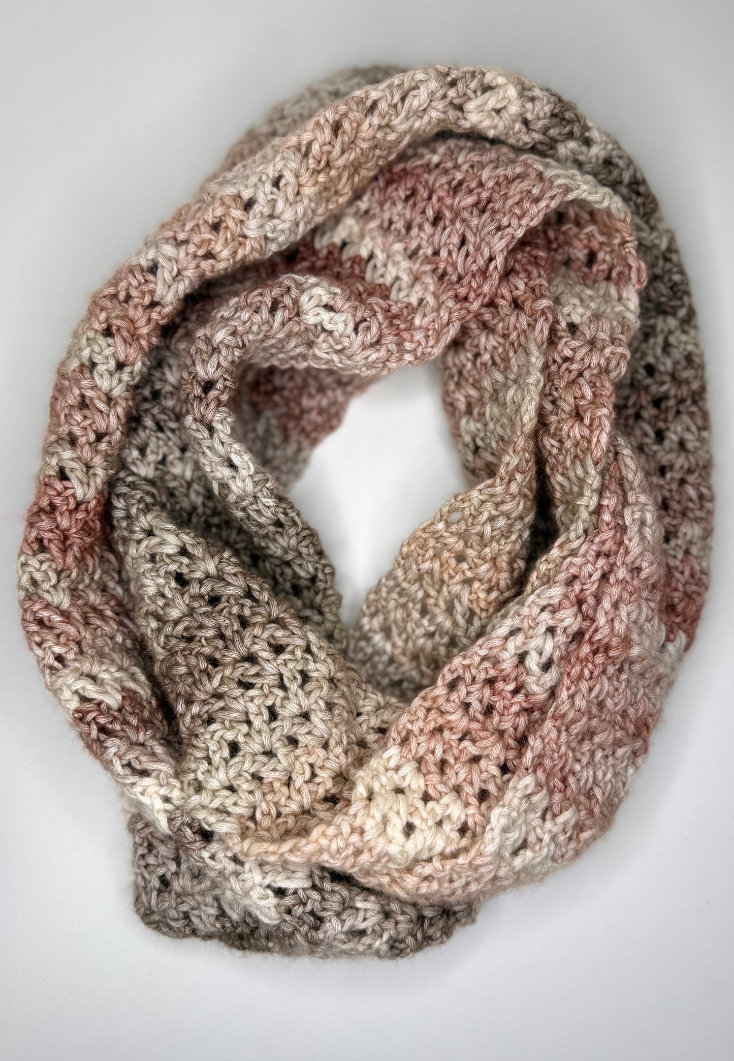 Pinks/Neutral Double Infinity Scarf