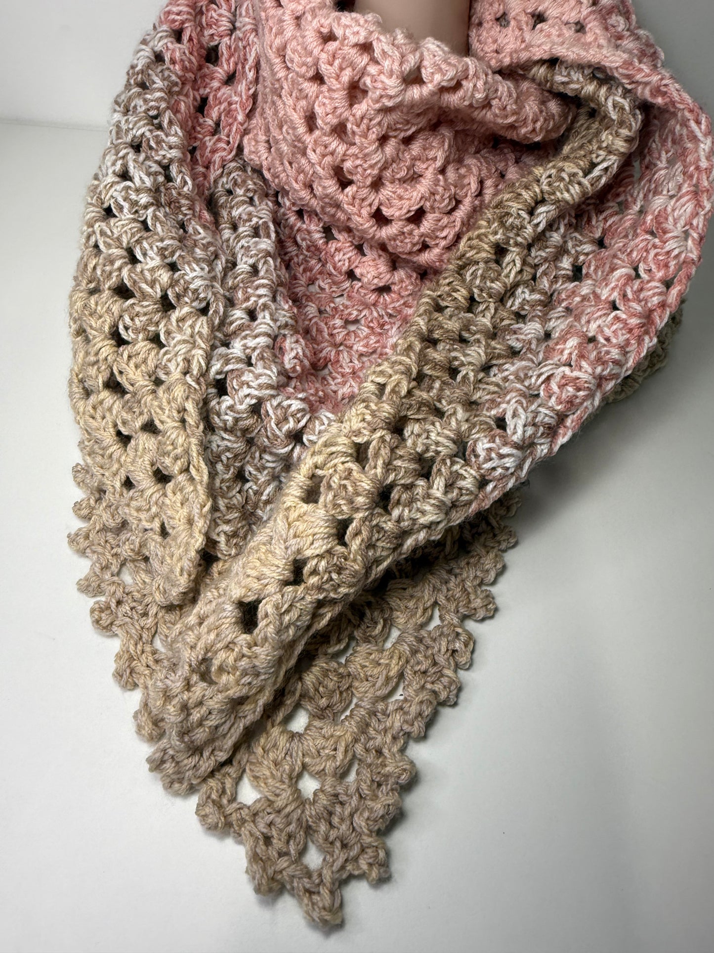 Ombre Pink/Neutral Shawl