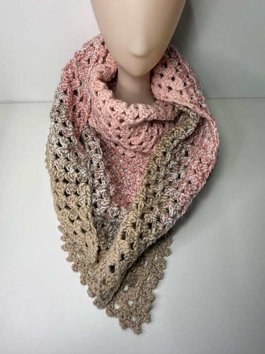 Ombre Pink/Neutral Shawl