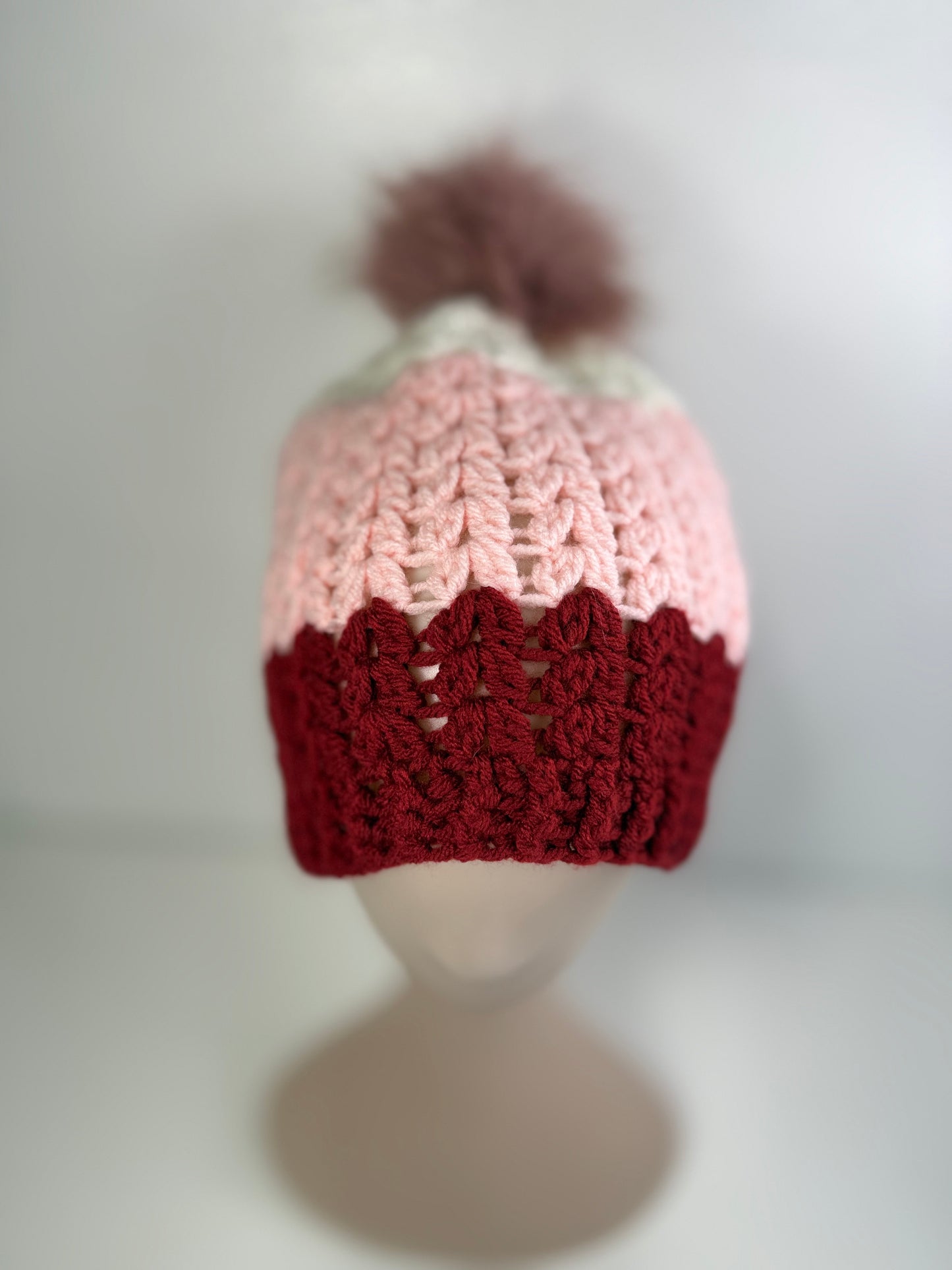 Pink White Red Hat