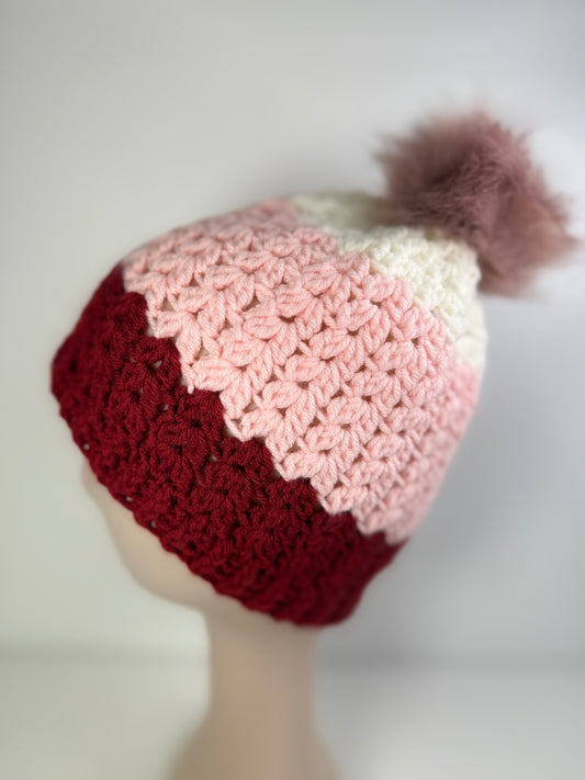 Pink White Red Hat