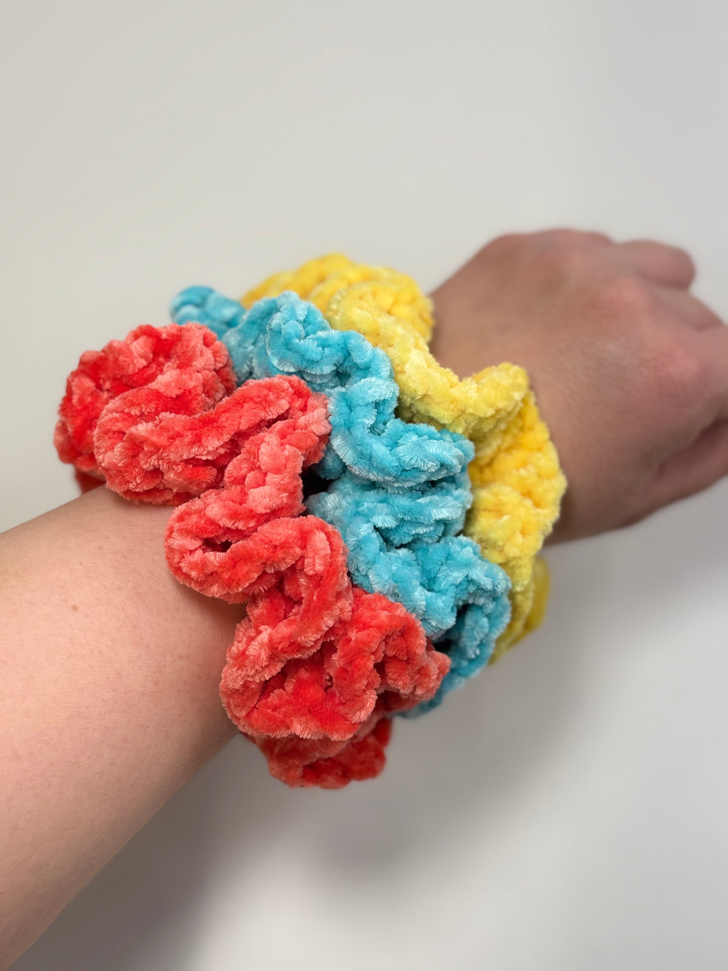 Velvet Scrunchies Trio