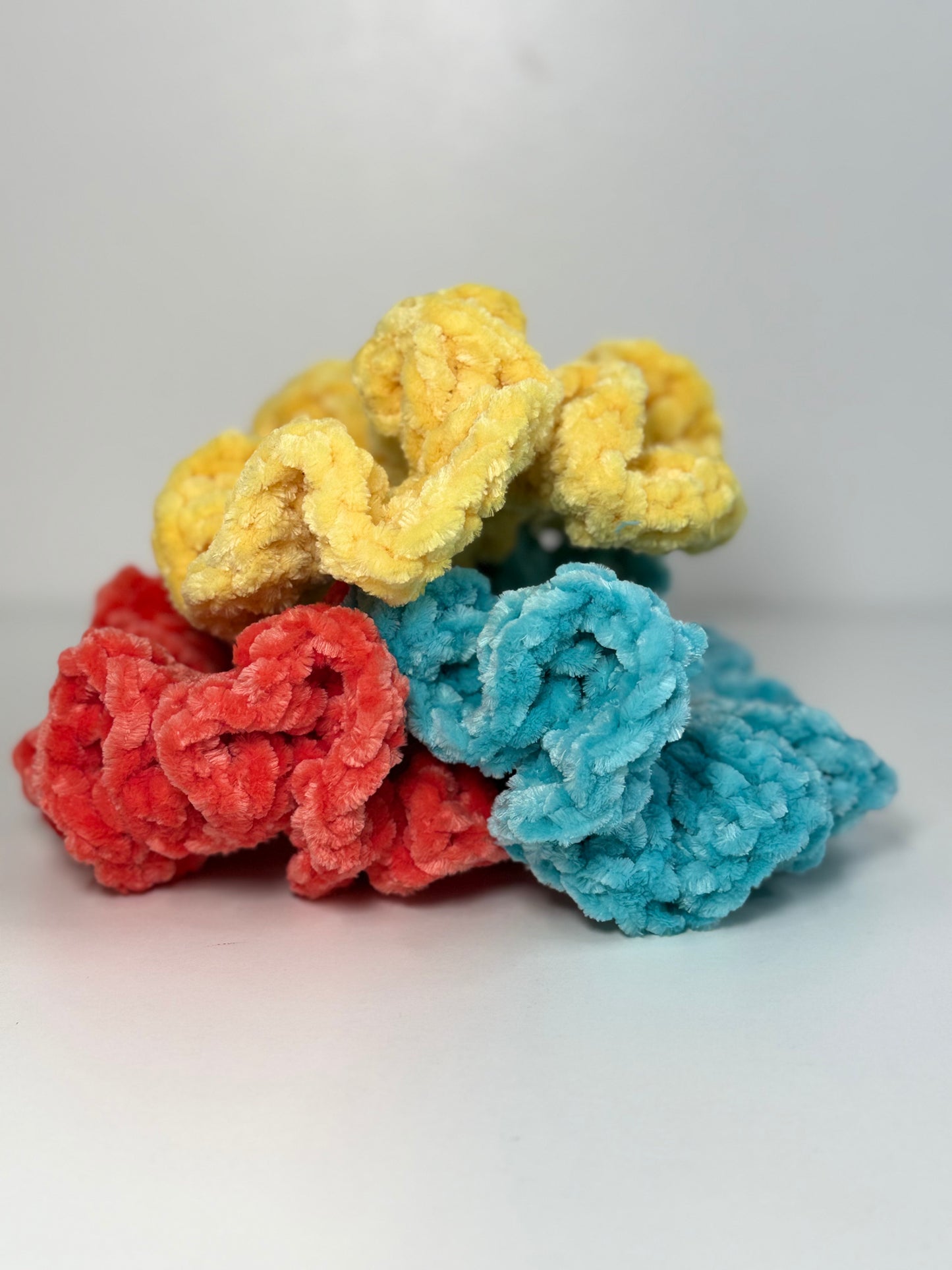 Velvet Scrunchies Trio