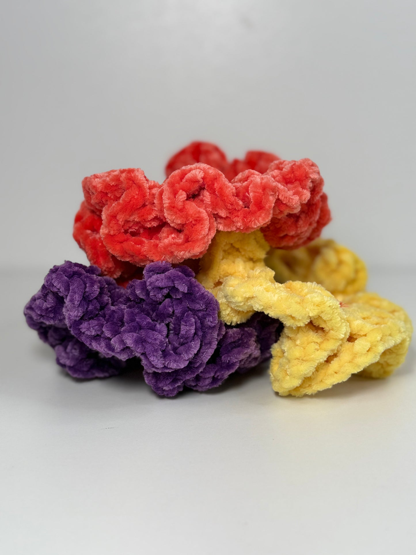 Velvet Scrunchies Trio