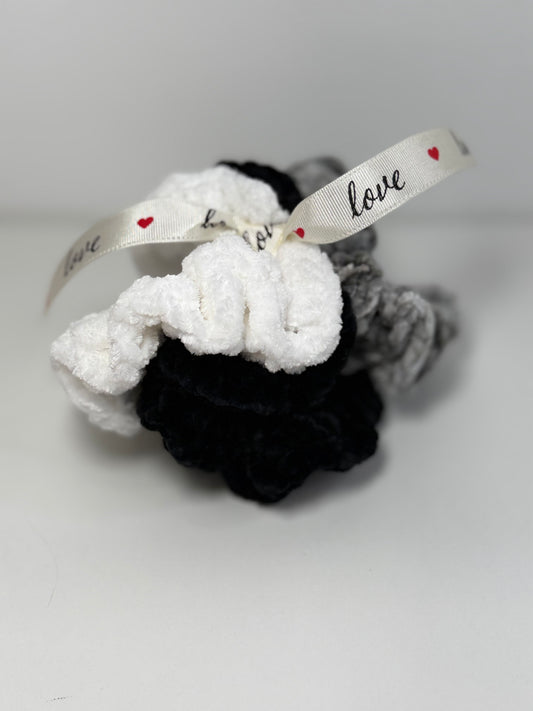 Velvet Scrunchies Trio