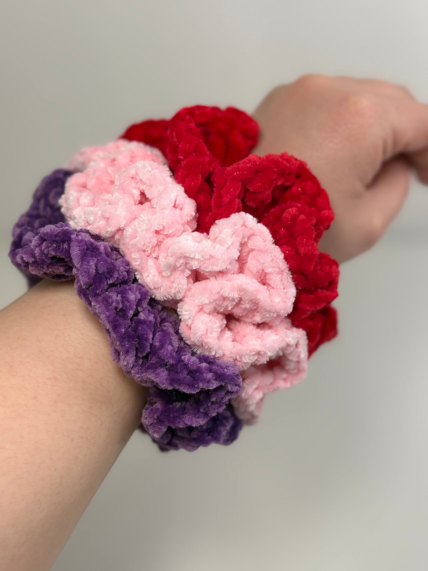 Velvet Scrunchies Trio
