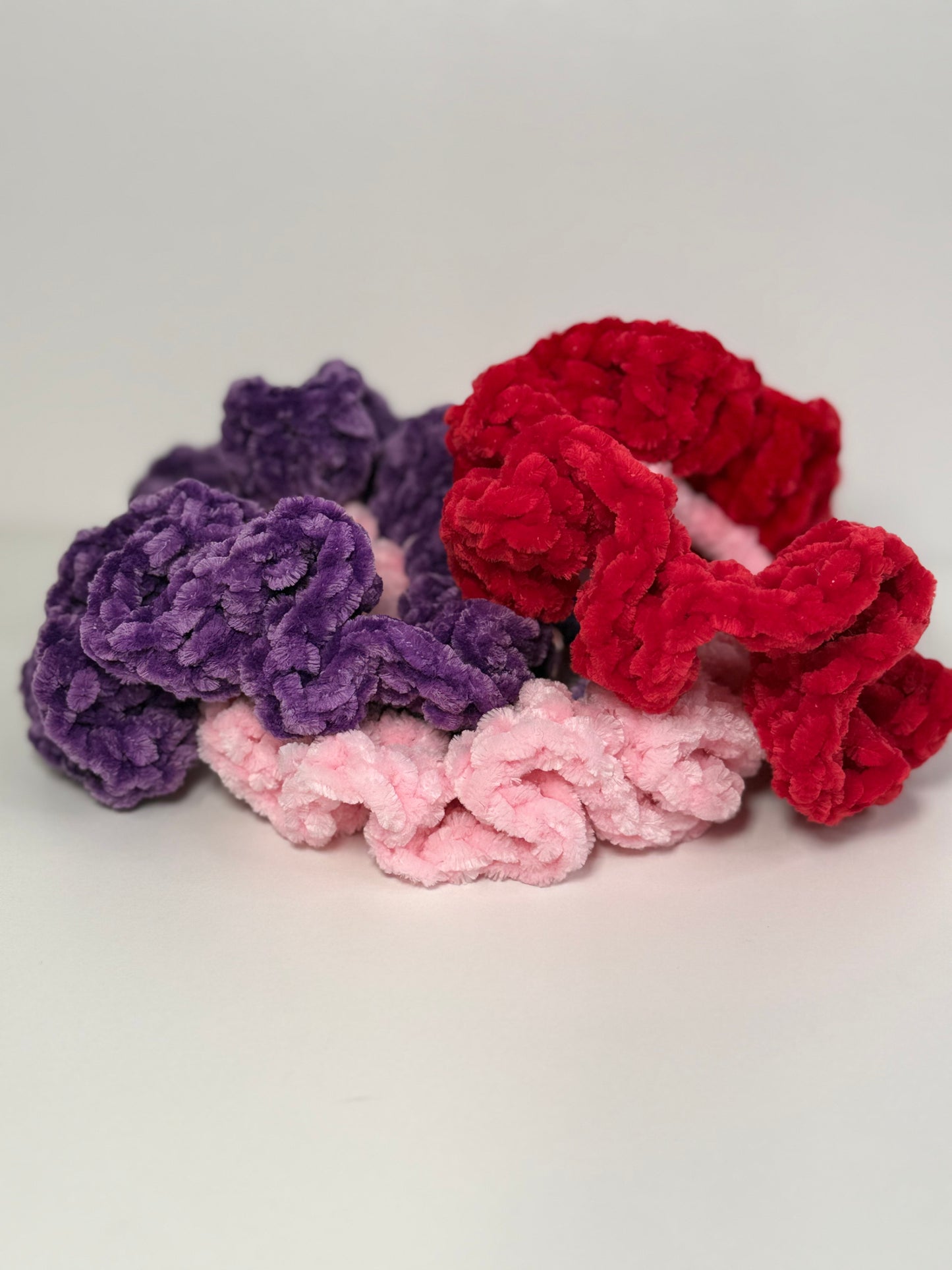 Velvet Scrunchies Trio