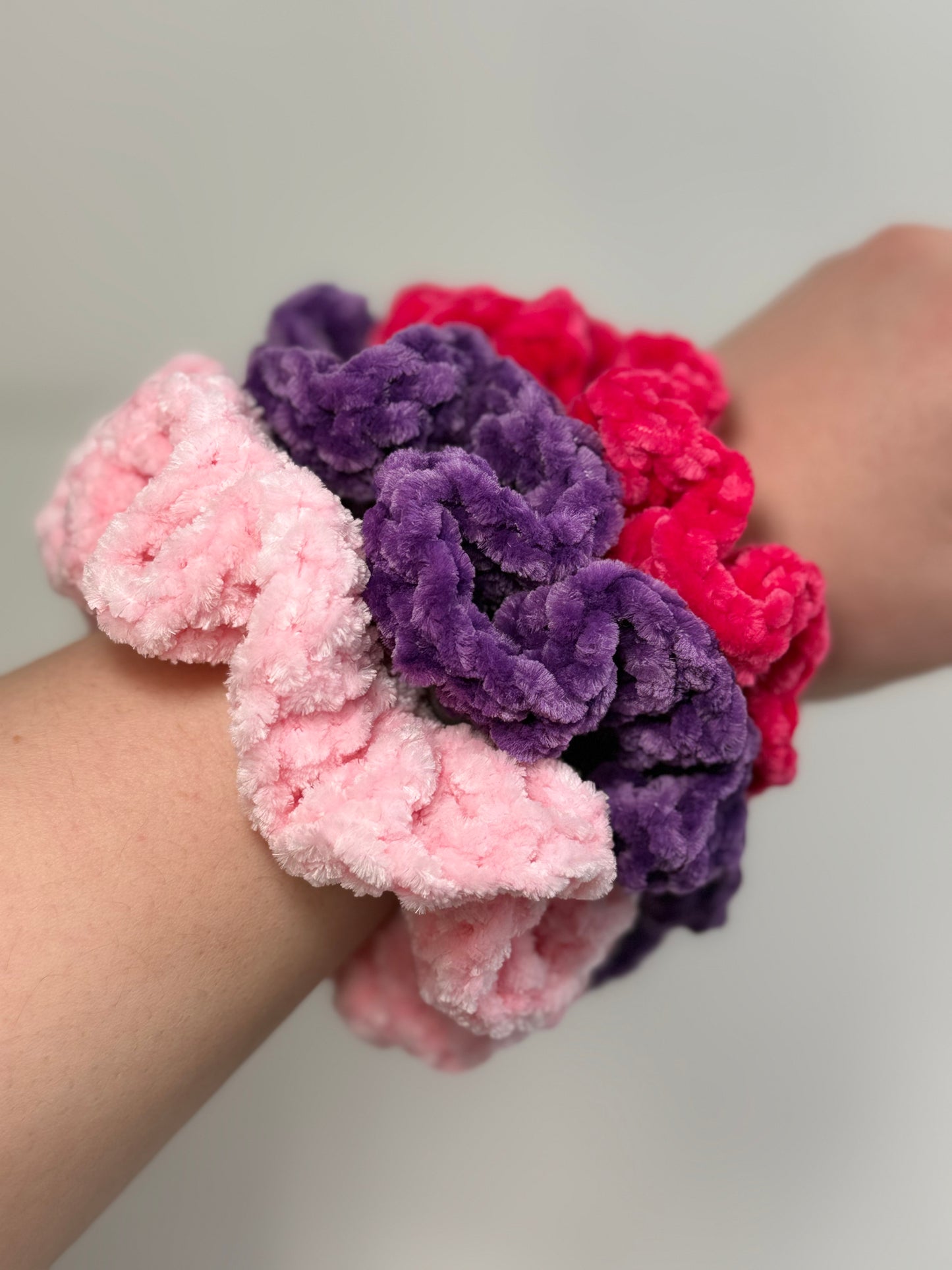 Velvet Scrunchies Trio