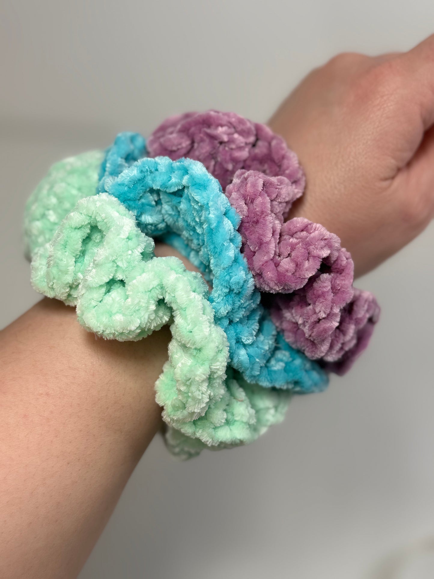 Velvet Scrunchies Trio