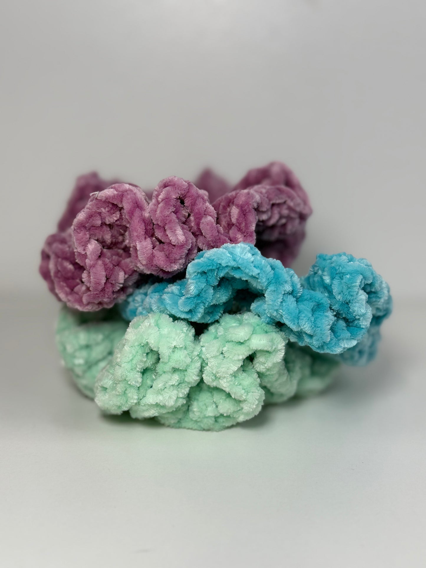 Velvet Scrunchies Trio
