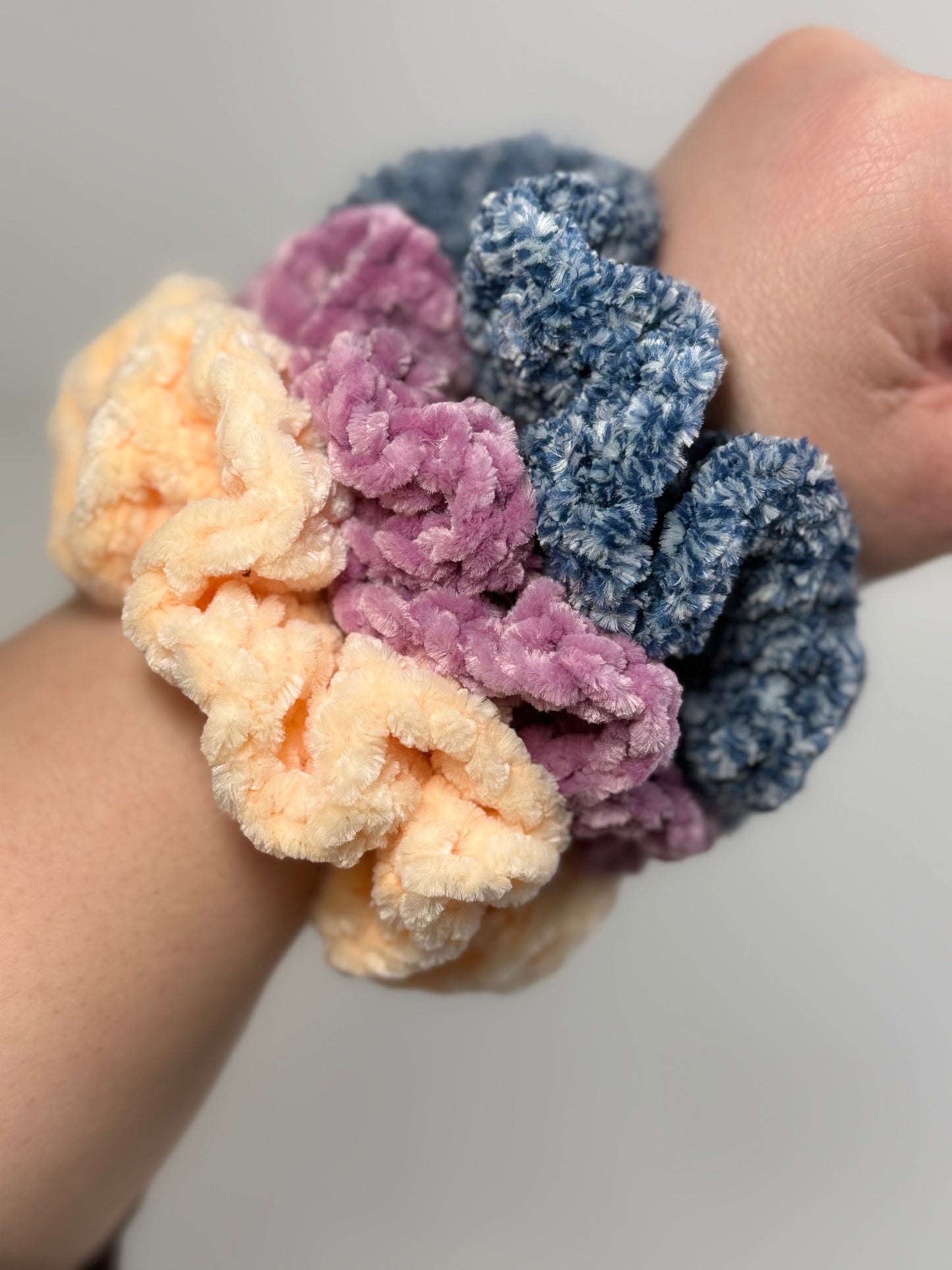 Velvet Scrunchies Trio